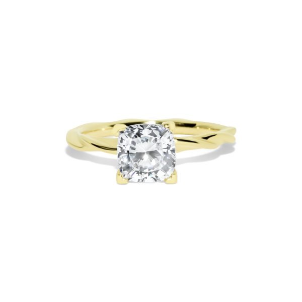 Twisted band engagement ring