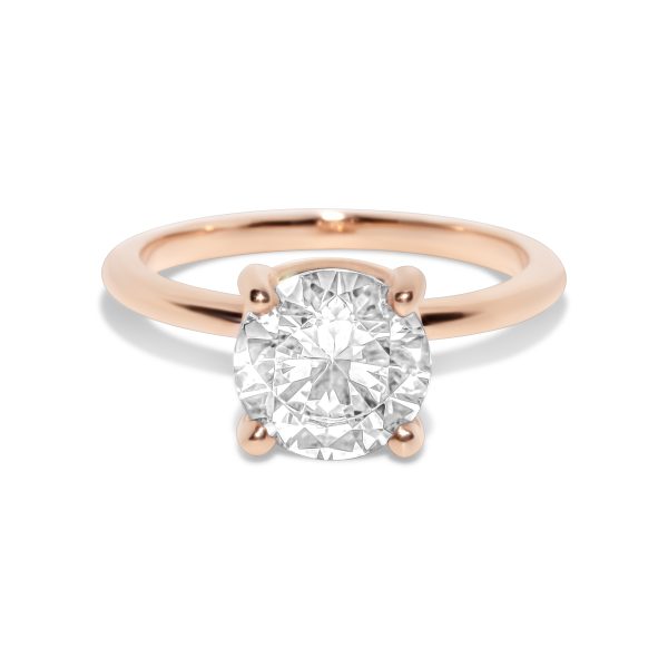 Rose gold petal engagement ring