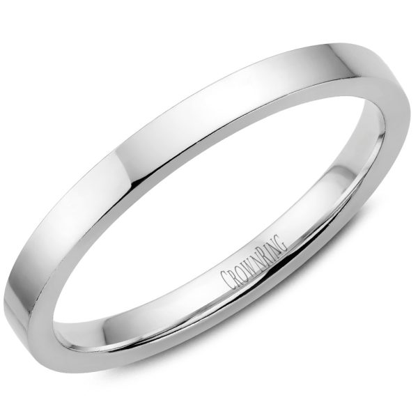 White Gold Traditional Wedding Band