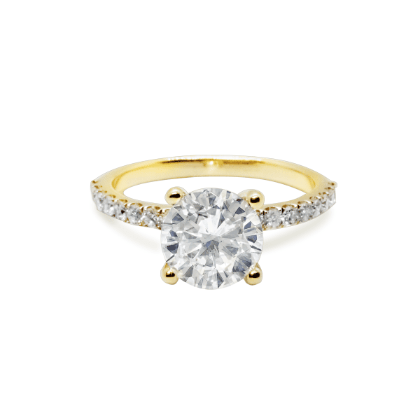 Rodan Signature Yellow Gold Lab-Created Diamond Engagement Ring