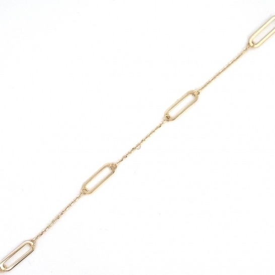 Gold Paperclip Anklet