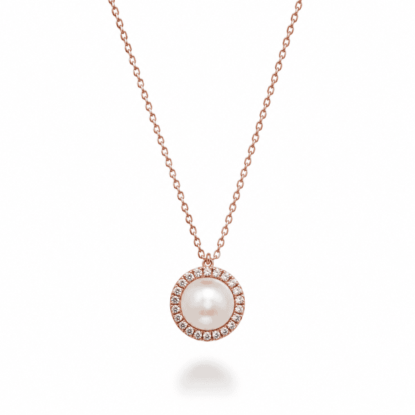 Cultured Pearl with Diamonds Pendant