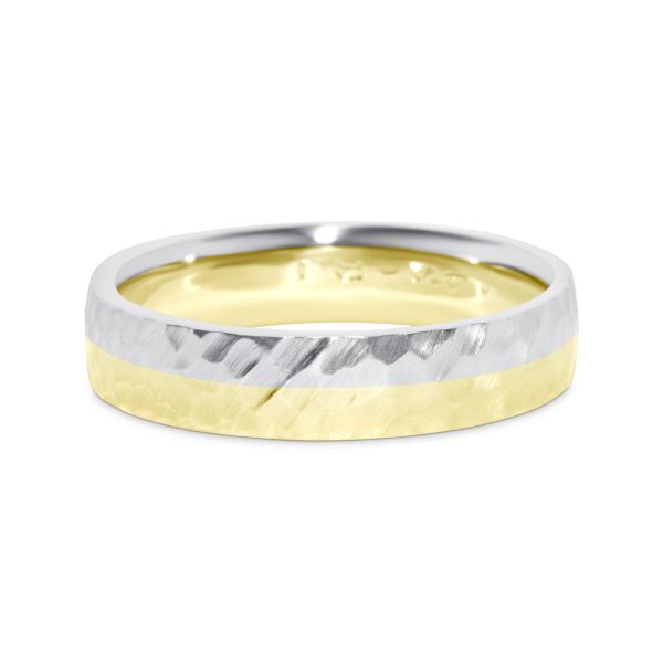 two tone handmade wedding band