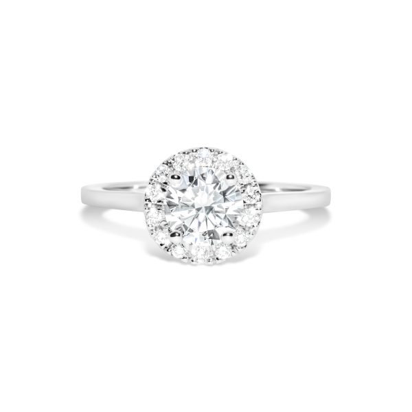 Diamond halo engagement ring