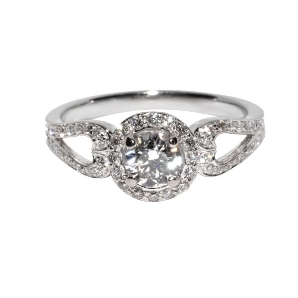Palladium & white gold diamond engagement ring