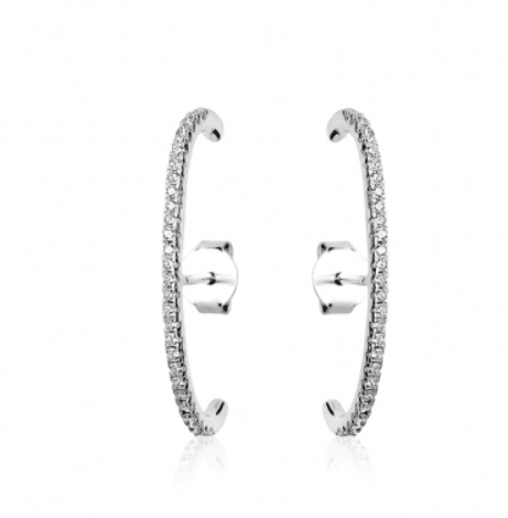 silver curved bar studs