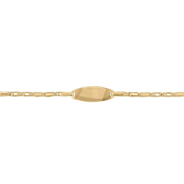 Yellow gold baby ID bracelet