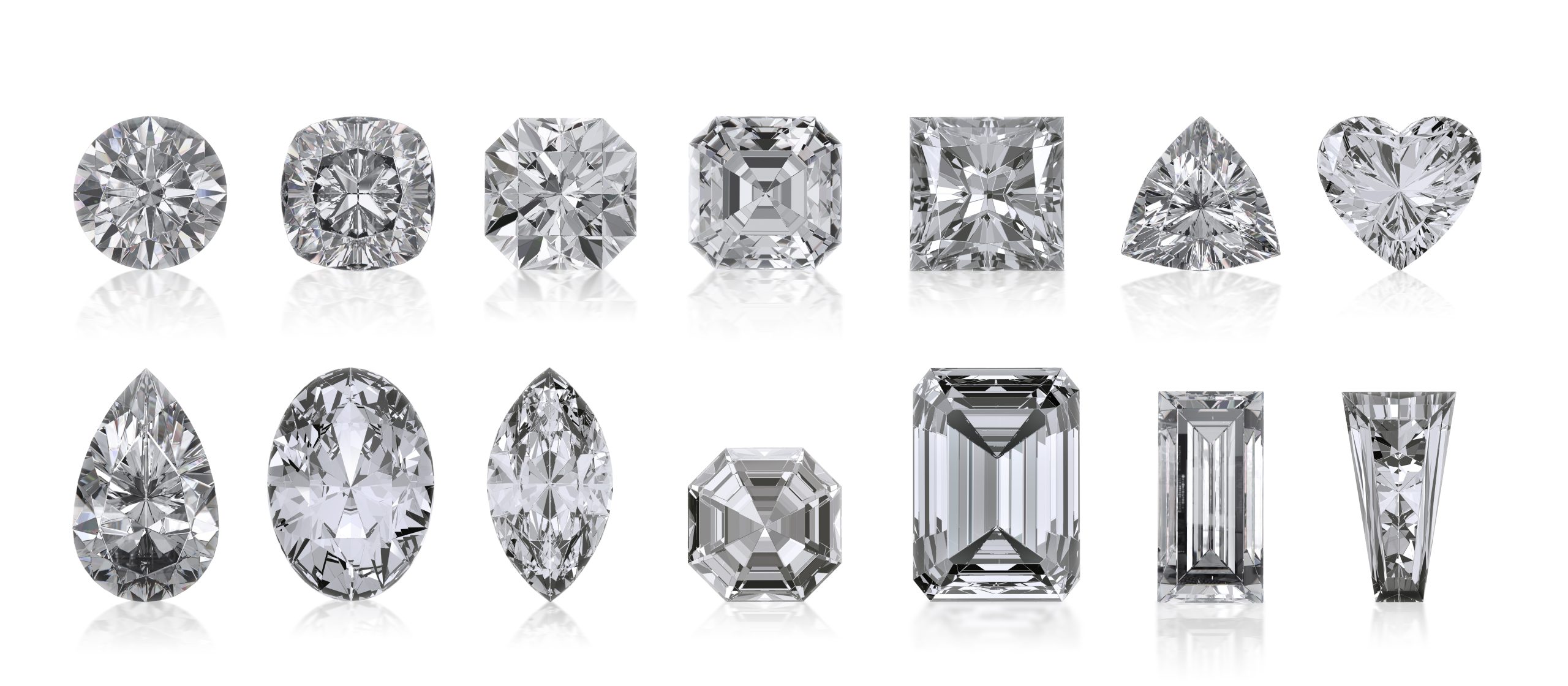 Diamond cuts - april birthstone