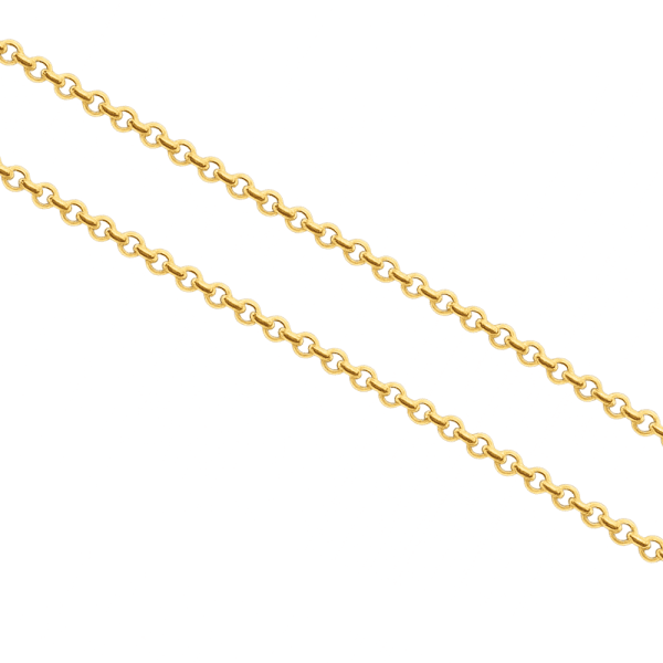 Sterling Silver Gold Plated Rolo Chain Necklace