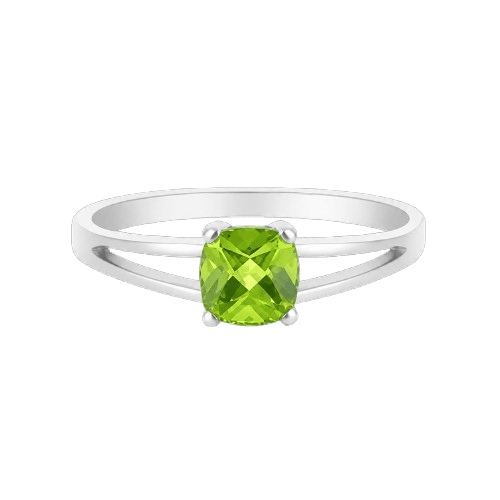 White Gold Peridot Ring