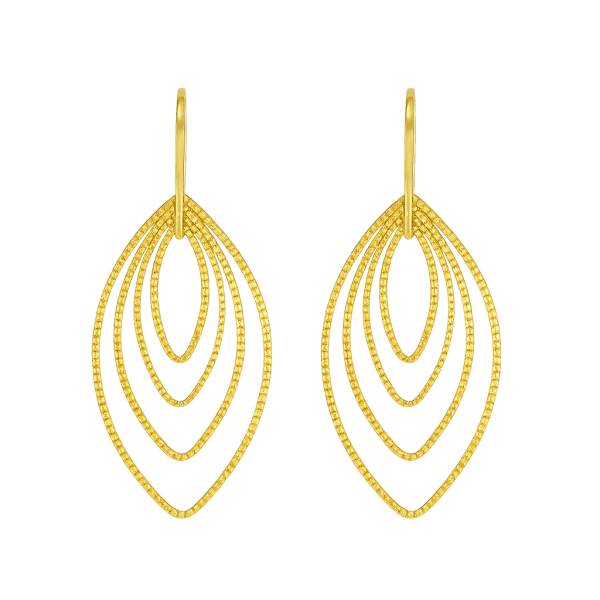 Vermeil Leaf Drop Earring