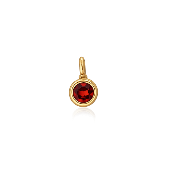 garnet pendant yellow gold