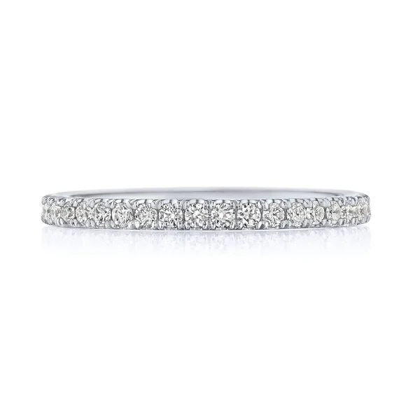 French Pavé Diamond Wedding Band