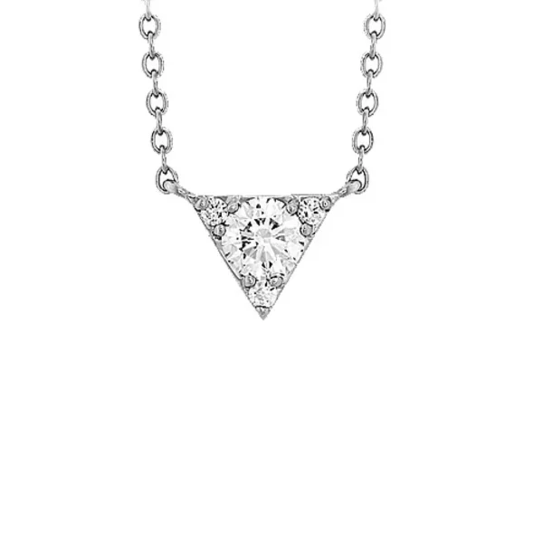 Hearts on fire diamond triangle pendant